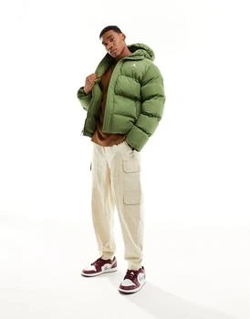 Jordan | Jordan Flight Essentials hooded puffer coat in olive green 6折