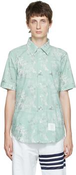 thom browne衬衫, Thom Browne | 绿色纽扣衬衫商品图片 
