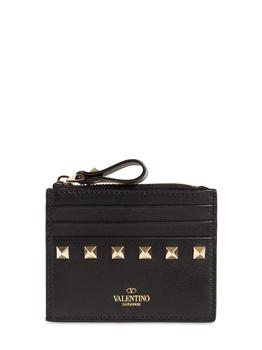 valentino rockstud高跟鞋, Valentino | Rockstud Leather Card Holder商品图片 