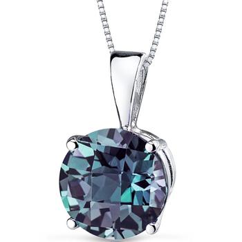商品Peora | Alexandrite Pendant Necklace 14 Karat White Gold Round,商家Verishop,价格¥1078图片