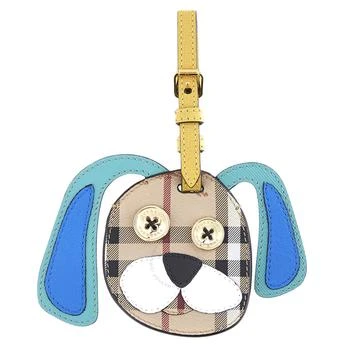 Burberry | Lindale Dog Applique Leather And Haymarket Check Luggage Tag,商家Jomashop,价格¥1273