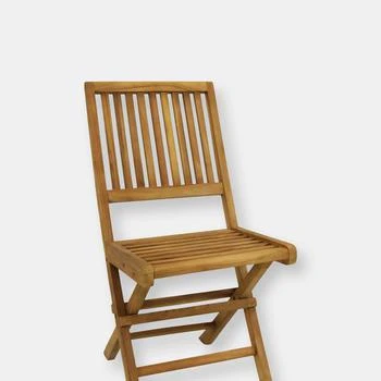 Sunnydaze Decor | Nantasket Teak Outdoor Folding Patio Chair with Slat back SET OF 1,商家Verishop,价格¥1276