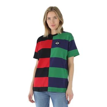Ladies Bright Red Carrick Embroidered Logo Rugby Stripe Tee,价格$93.50