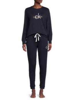 商品Calvin Klein | 2-Piece Logo Pajama Set,商家Saks OFF 5TH,价格¥215图片