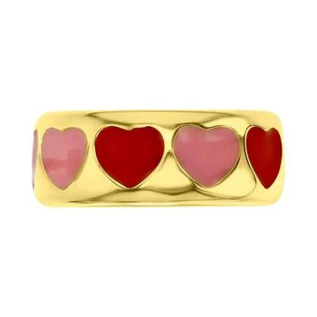 Macy's | Red & Pink Enamel Heart Band in 14k Gold-Plated Sterling Silver,商家Macy's,价格¥781