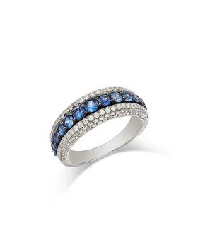 Bloomingdale's Fine Collection | Sapphire & Diamond Multi Row Ring in 14K White Gold,商家Bloomingdale's,价格¥62807