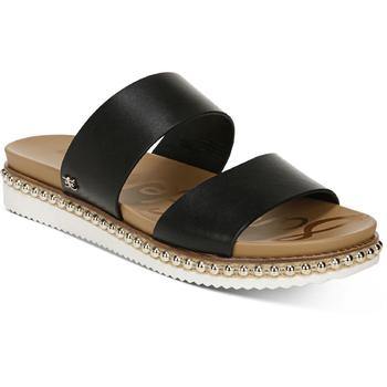 美国sam edelman拖鞋, Sam Edelman | Sam Edelman Womens Asha Leather Studded Slide Sandals商品图片 4折
