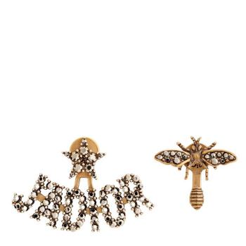 Dior | 【预售3-7天】DIOR/迪奥  18新款JADIOR金色金属镶钻不对称耳钉  （2色可选）商品图片,7.9折, 包邮包税