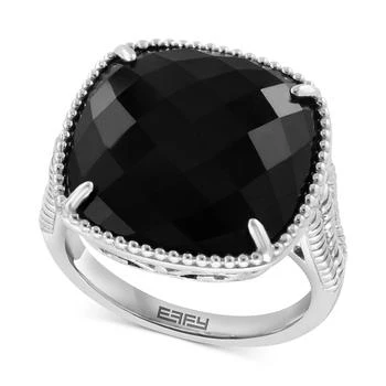 Effy | EFFY® Onyx Statement Ring in Sterling Silver,商家Macy's,价格¥888
