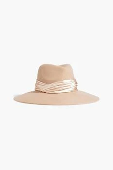 Eugenia Kim | Emmanuelle satin-trimmed wool-felt fedora,商家THE OUTNET US,价格¥965