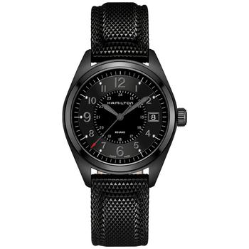 Hamilton | Men's Swiss Khaki Field Black Rubber Strap Watch 40mm H68401735商品图片,