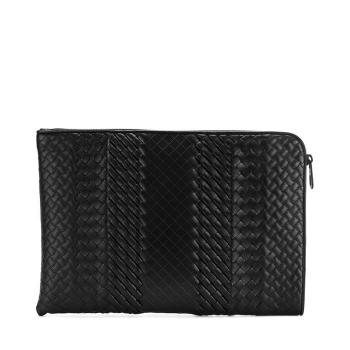 商品Bottega Veneta | BOTTEGA VENETA 男士黑色羊皮编织手拿包 405912-V340-1000,商家Beyond Chinalux,价格¥11302图片