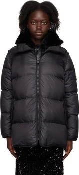 Yves Salomon | Black Paneled Down Jacket 4.1折