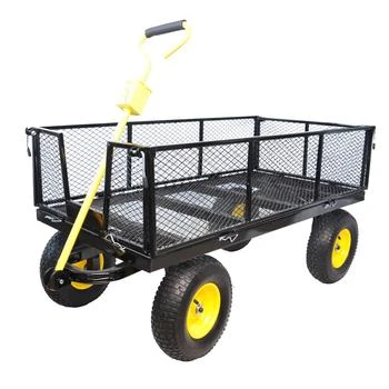 Simplie Fun | TC1861BK-YL Wagon Cart Garden cart trucks make it easier to transport firewood Yellow+Black,商家Premium Outlets,价格¥1781