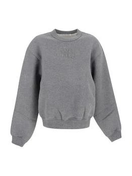 Alexander Wang | Glitter Essential Terry Sweatshirt With Puff Logo 5折×额外8.5折, 额外八五折