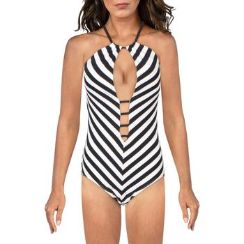 推荐Rachel Rachel Roy Womens Striped Lined One-Piece Swimsuit商品