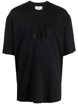 推荐AMI PARIS tonal logo cotton T-shirt商品