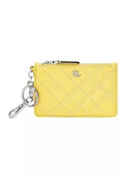 推荐Quilted Plaid Leather Zip Card Case商品