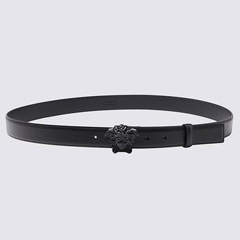 范思哲皮带好用吗, Versace | BLACK LEATHER MEDUSA BELT商品图片 7.4折