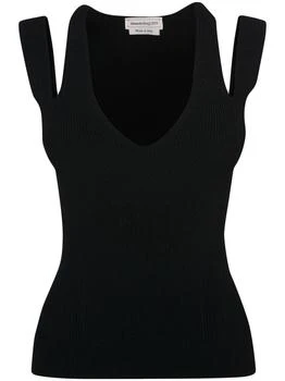 Alexander McQueen | ALEXANDER MCQUEEN - Ribbed Sleeveless Top 额外8折, 独家减免邮费, 额外八折