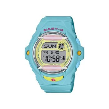 G-Shock | G-Shock Women's Digital Aqua Resin Watch 42.6mm, BG169PB-2,商家Macy's,价格¥893