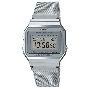 Casio | Unisex Digital Stainless Steel Mesh Bracelet Watch 35.5mm商品图片,