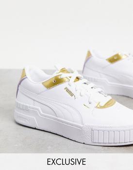 推荐Puma Cali Sport trainers in white and gold - exclusive to ASOS商品