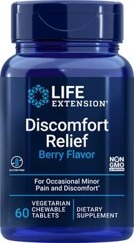 Life Extension | Life Extension Discomfort Relief, Berry Flavor (60 Chewable Tablets, Vegetarian),商家Life Extension,价格¥185
