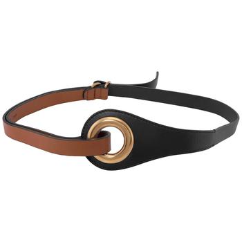 美国巴宝莉皮带, Burberry | Grommet Detail Lambskin Waist Belt InTan/Black商品图片 7折