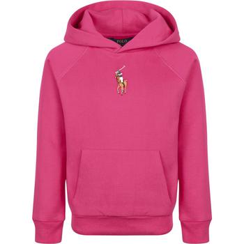 推荐Polo logo embroidery hoodie in fuchsia商品