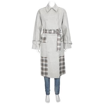product Proenza Schouler Ladies Windowpane Plaid Belted Trench Coat image