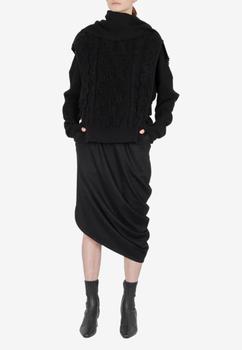 推荐Wool Asymmetric Midi Skirt商品