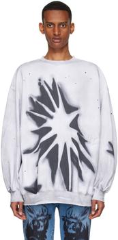 we11done卫衣图片, We11done | White Cotton Sweatshirt商品图片 3折