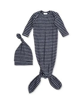 aden + anais | Boy's Striped Snuggle Knit Gown & Hat Set - Baby 