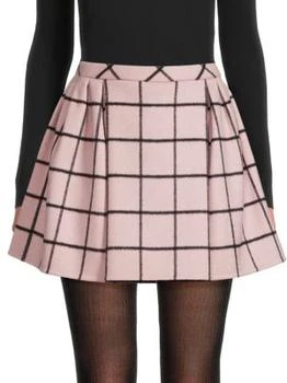 推荐Checked Wool Mini Skirt商品