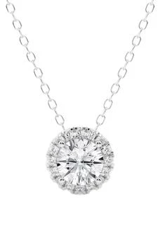 Badgley Mischka | Lab Created Diamond Halo Necklace - 1.20ctw,商家Nordstrom Rack,价格¥9377