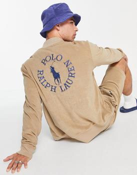 Polo Ralph Lauren x ASOS exclusive collab bomber jacket with back logo in tan product img