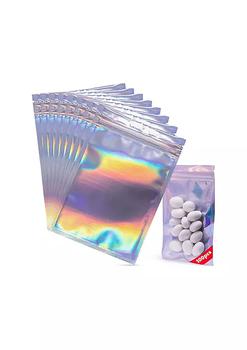 商品Simple Craft 100 PCS Ziplock Mylar Bags For Food Storage - 6”x 4” Resealable Holographic Bags With Clear Front Window图片