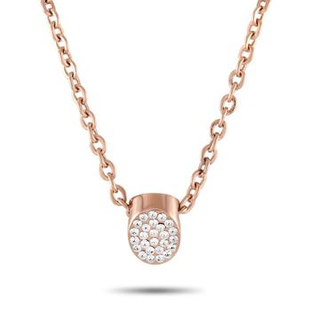 ck项链, Calvin Klein | Brilliant Rose Gold PVD Plated Stainless Steel White Crystal Necklace商品图片 2.9折