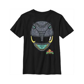 推荐Boy's Power Rangers Black Ranger Helmet Child T-Shirt商品