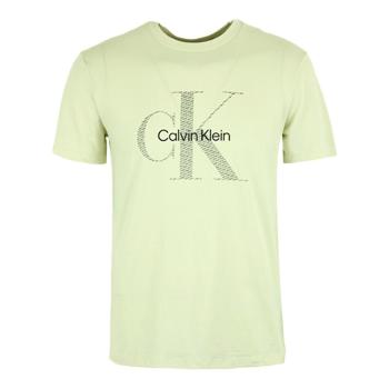 Calvin Klein | CALVIN KLEIN 男士米黄色棉质字母LOGO印花圆领短袖T恤 40IC800-100商品图片,满$100享9.5折, 满折