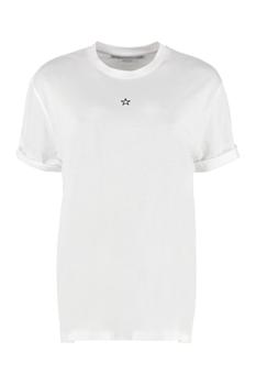 Stella McCartney | Stella McCartney Embroidered Star Detail Cotton T-shirt商品图片,