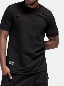 product French Terry Short Sleeve Tee w/ Grinding in Black image
