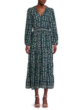 Max Studio | ​Floral Shirred Maxi Dress商品图片,2.8折, 满$150享7.5折, 满折