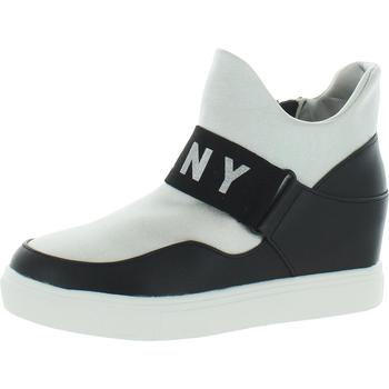 秋装Pad Lifestyle, DKNY | DKNY Girls Whitney Faux Leather Lifestyle Wedge Sneaker商品图片 4.2折