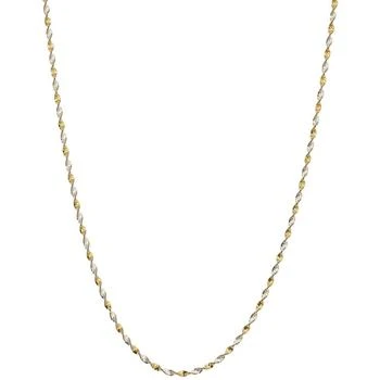 Giani Bernini | Giani Bernini Two-Tone Twist Link 18" Chain Necklace in Sterling Silver & 18k Gold-Plate, Created for Macy's 4折, 独家减免邮费