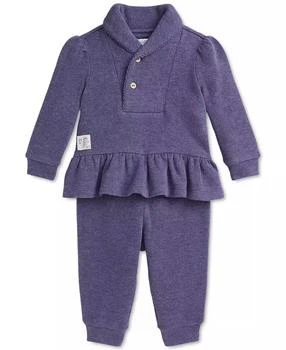 Ralph Lauren | Baby Cotton Shawl-Collar Sweater & Pant Set,商家Macy's,价格¥306