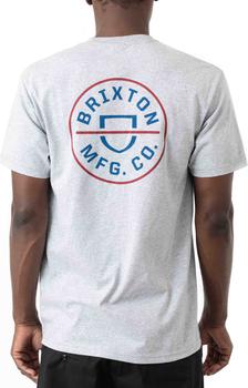 Brixton怎么样, Brixton | Crest II T-Shirt - Heather Grey/Navy商品图片 4.5折×额外7折, 额外七折