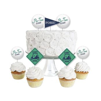 商品Par-Tee Time - Golf - Dessert Cupcake Toppers - Birthday or Retirement Party Clear Treat Picks - Set of 24图片