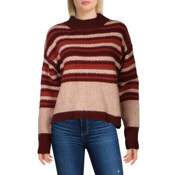 时尚new york女装, Allison New York | Allison New York Womens Ribbed Trim Textured Funnel-Neck Sweater商品图片 1.4折×额外9折, 额外九折